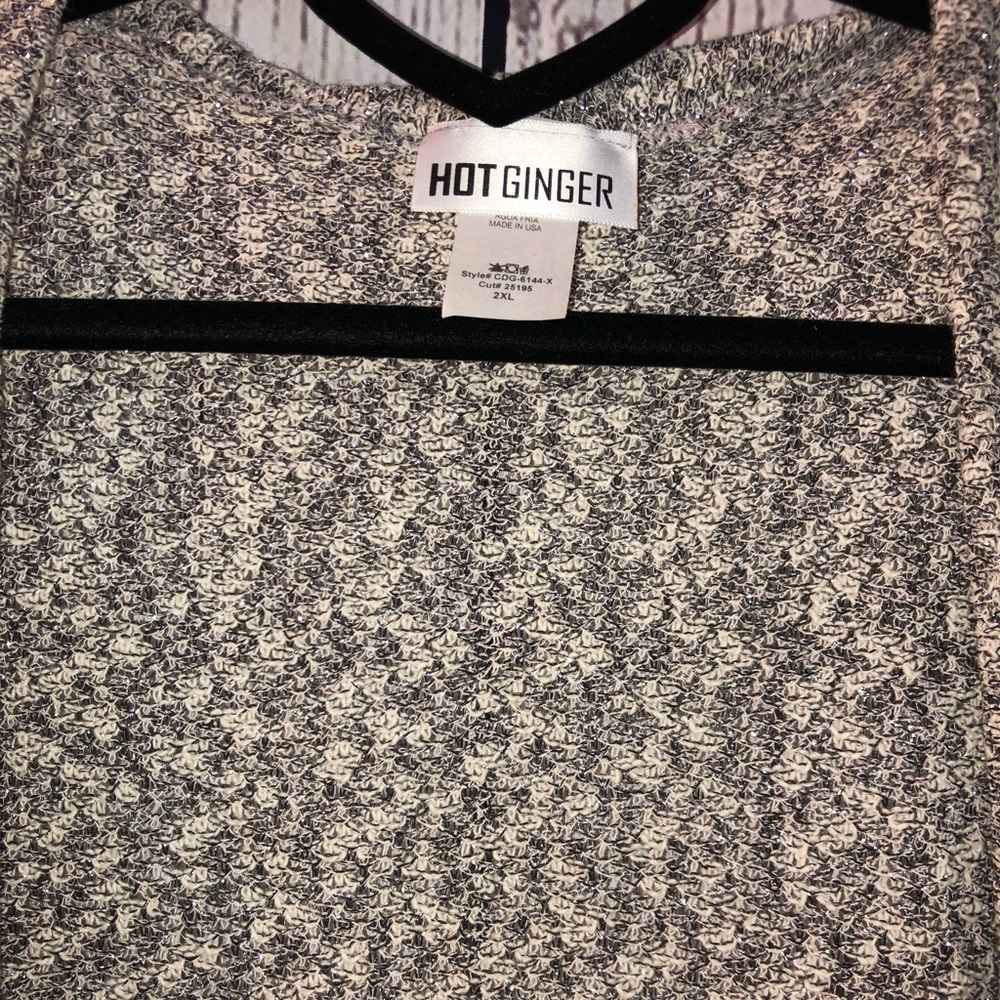 Plus Size Duster- Gray/Black/White/Silver - Picture 2 of 6